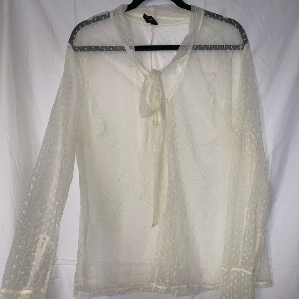 Delicate see through blouse